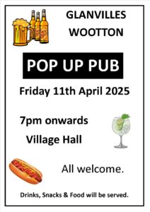 Pop Up Pub @ Glanvilles Wootton Village Hall