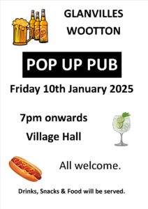 Pop Up Pub @ Glanvilles Wootton Village Hall